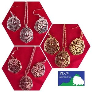 Pomeranian Earrings - 3 colors. Bundle w/Necklace